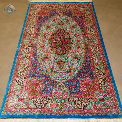 Zaronim Qom Carpet Handmade Ghalikadeh Design All Silk