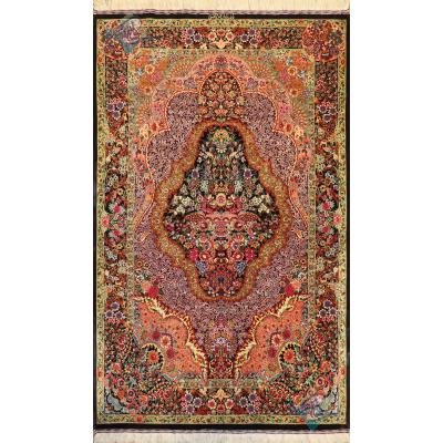 Zaronim Qom Carpet Handmade Kazemi Design All Silk