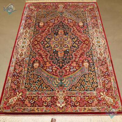 Zaronim Qom Carpet Handmade Toranj Design All Silk