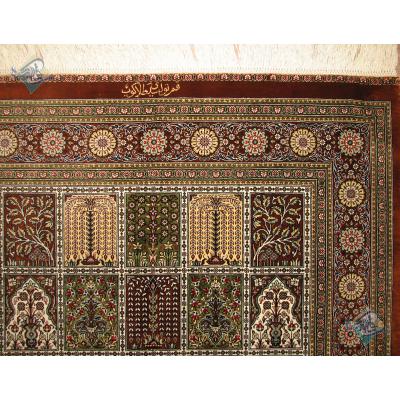 Zar-o-charak  Qom Complete Silk Tile  Design