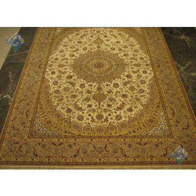 Pair Nine meter Esfahan Carpet Handmade Bergamot Design