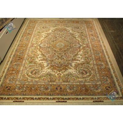 Nine Meter Tabriz Carpet Handmade Mojemehr Design