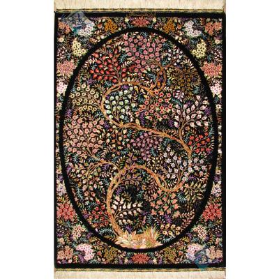Tableau Carpet Handwoven Qom life Tree Design all Silk