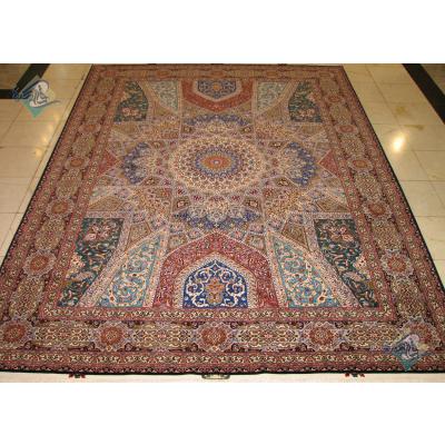 Nine Meter Tabriz Carpet Handmade Dome Design
