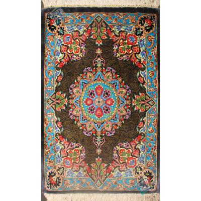 Mat Qom Carpet Handmade Bergamot Design