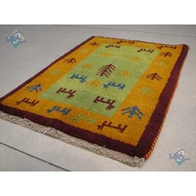 Mat Gabeh Carpet Handmade Nomadic Design All Wool