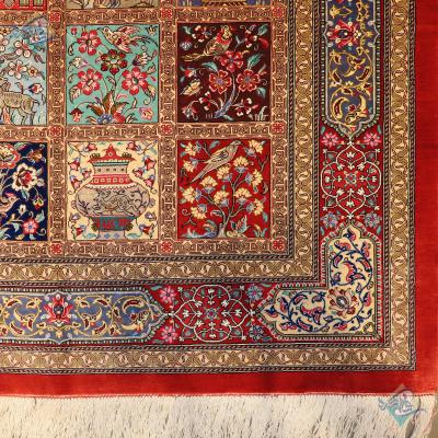 Square Ghome Carpet Handmade Brick Design All Wool