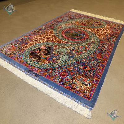 Zarocharak Qom Carpet Handmade Boteh Design All Wool