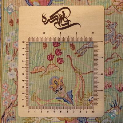 Tableau Carpet Handwoven Qom Hunting Ground Design all Silk