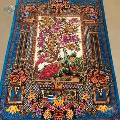 Tableau Carpet Handwoven Qom Paradise Design