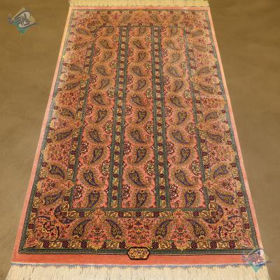Zarocharak Qom Carpet Handmade Parallel Design All Silk