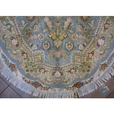 Rug Oval Tabriz Carpet Handmade Ghaneipour Design
