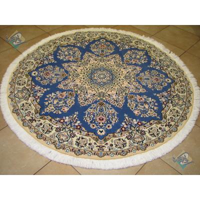 Circle Naein Handwoven Carpet Wreath Design