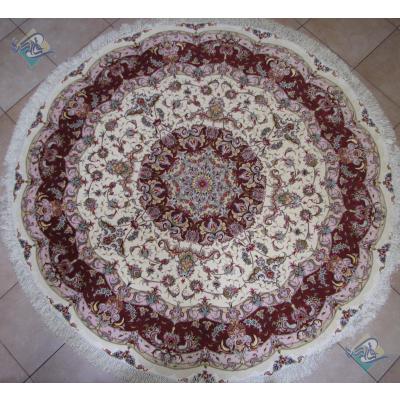 Circle Tabriz Handwoven Carpet oliya Design