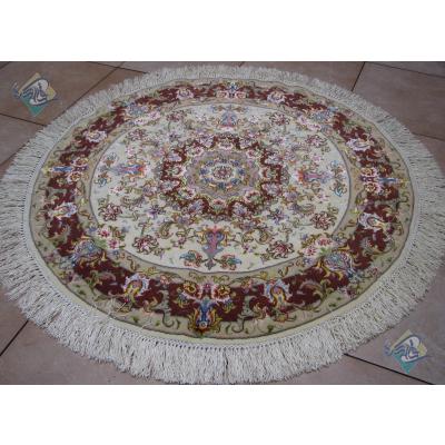 Circle Tabriz Handwoven Carpet Oliya  Design