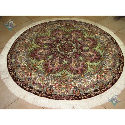 Circle Tabriz Handwoven Carpet Shams Design