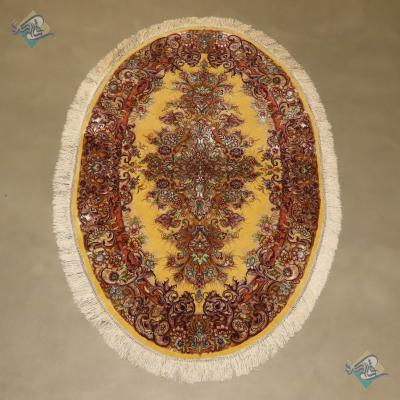 Oval Tabriz Carpet Handmade luxury Design