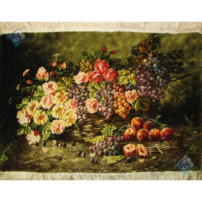 Tabriz Tableau Carpet Basket Flowers & Fruit