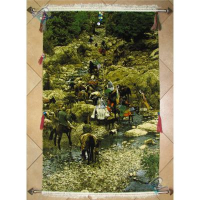 Tabriz Tableau Carpet Nomadic Gypsies