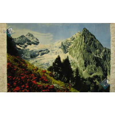Tabriz Tableau Carpet Scenic Himalayas