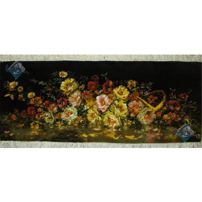 Tableau Carpet Handwoven Tabriz Flower  Design