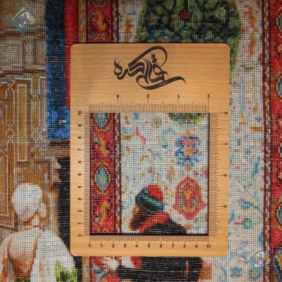 تابلو فرش دستباف تبریز طرح بازار قاهره تولیدی خوشبخت چله و گل ابریشم