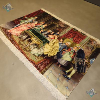 Tableau Carpet Handwoven Tabriz French card player Design