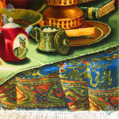 Tableau Carpet Handwoven Tabriz Samavar and teapot Design