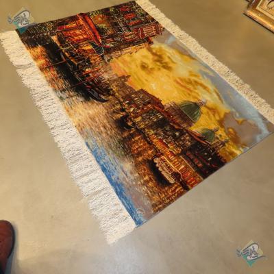 Tableau Carpet Handwoven Tabriz View of Venice Design