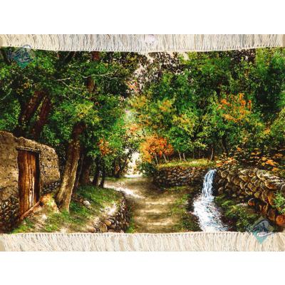 Tableau Carpet Handwoven Tabriz Garden Alley Design