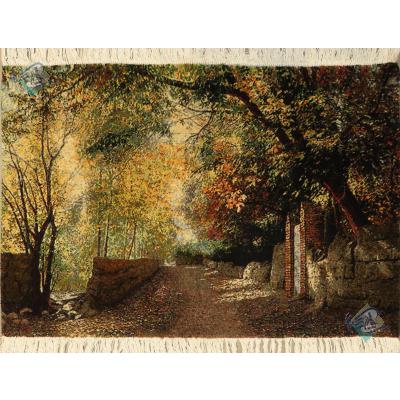 Tableau Carpet Handwoven Tabriz Garden Alley Design