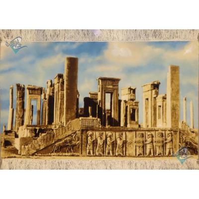 Tableau Carpet Handwoven Tabriz Persepolis Design