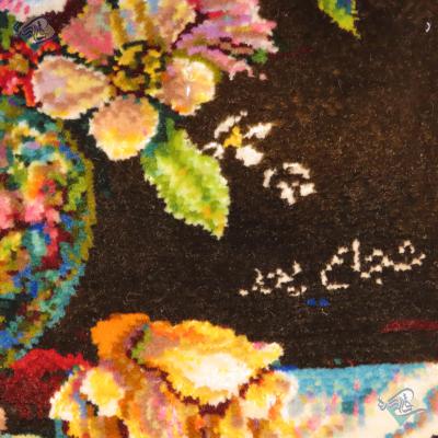 Tableau Carpet Handwoven Tabriz Flower pot Design