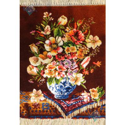 Tableau Carpet Handwoven Tabriz Flower pot Design