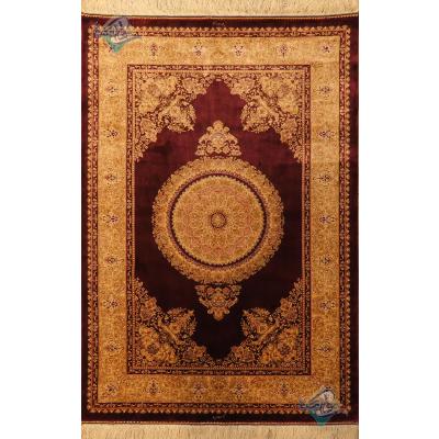 Zar o Charak Kashan Machine Woven Ccarpet Medallion Design