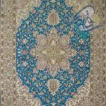 قالیچه دستباف تبریز طرح هریس گل ابریشم