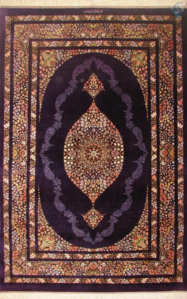 ذرع و نیم دستباف تمام ابریشم قم مارک باستان
