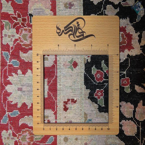 ذرع و نیم دستباف تبریز طرح بهبود قلم گل ابریشم پنجاه رج - Image 7