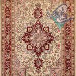 ذرع و نیم دستباف تبریز طرح هریس گل ابریشم