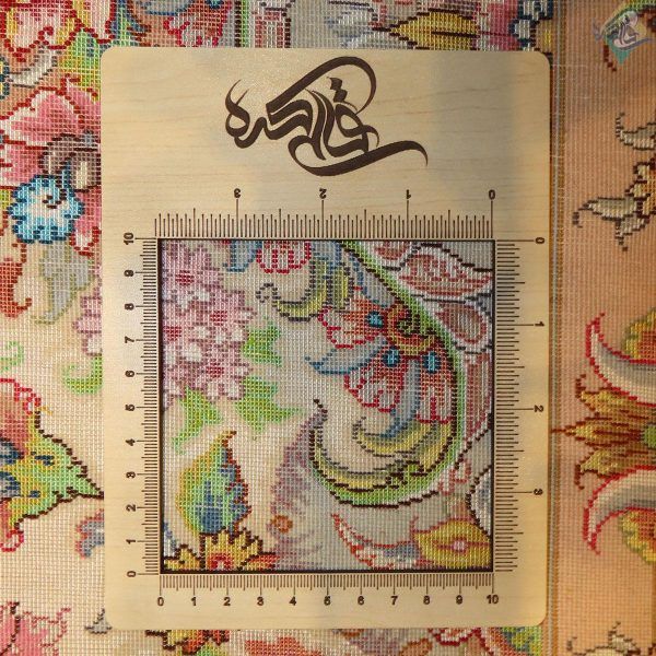 ذرع و نیم دستباف تبریز طرح خطیبی کف متن و کف حاشیه چله ابریشم - Image 7