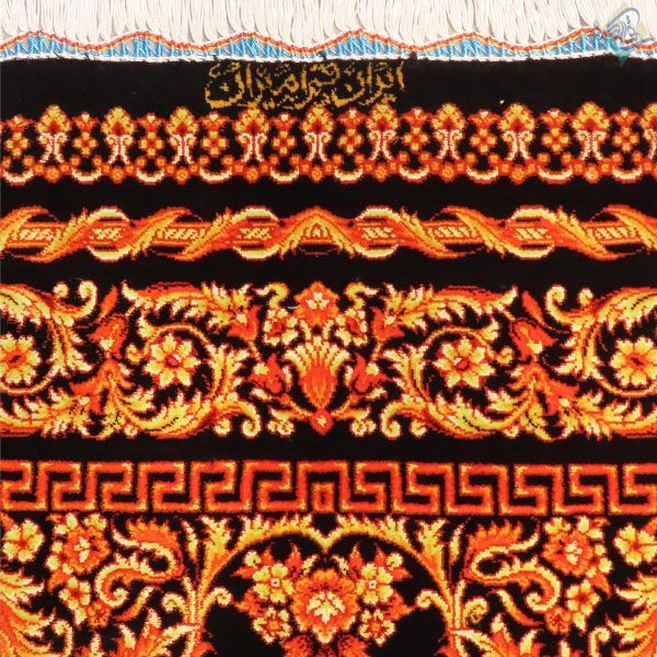 ذرع و نیم دستباف تمام ابریشم قم طرح جدید ورساچه تولیدی امیران - Image 8