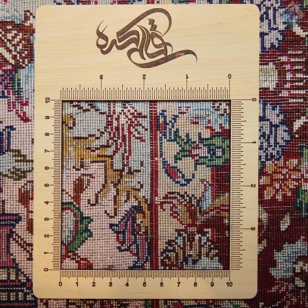 ذرع و نیم دستباف تبریزطرح جدید نشاط دورگلیم بافدارچله و گل ابریشم - Image 7