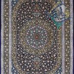 جفت نه متری دستباف تمام ابریشم قم سفارشی باف