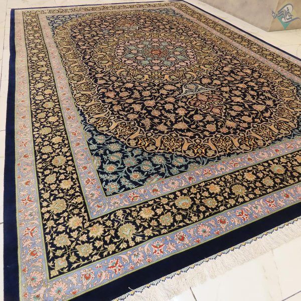 جفت نه متری دستباف تمام ابریشم قم اعلا باف - Image 13