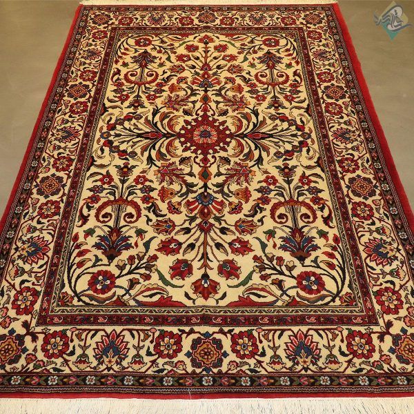 پرده ای دستباف چهار محال بختیاری طرح افشان رنگ روشن - Image 2
