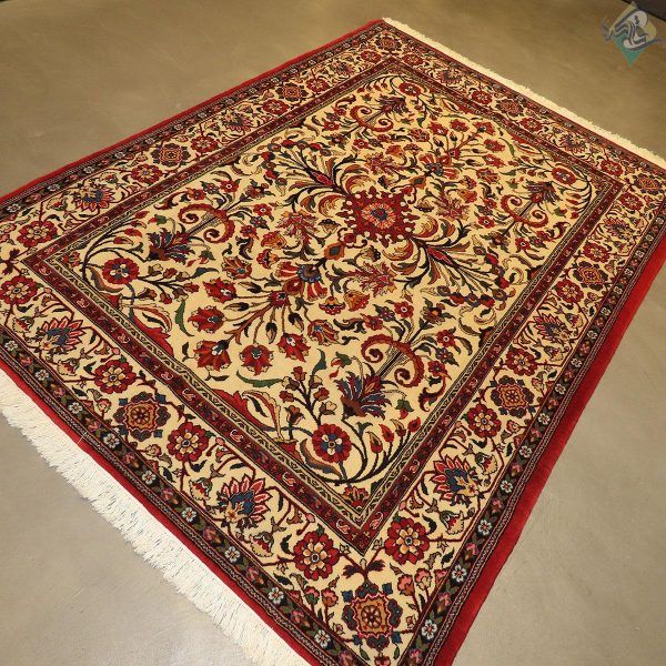 پرده ای دستباف چهار محال بختیاری طرح افشان رنگ روشن - Image 5