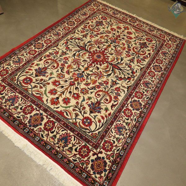 پرده ای دستباف چهار محال بختیاری طرح افشان رنگ روشن - Image 6