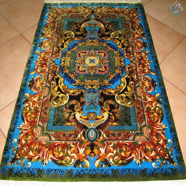 ذرع و چهارک دستباف تمام ابریشم قم تولیدی میرمهدی نقشه جدید - Image 2