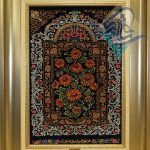 تابلو فرش دستباف تمام ابریشم قم مارک احمدی