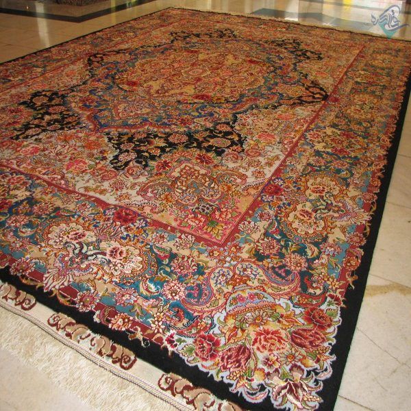 جفت نه متری دستباف تبریز طرح جدید سالاری دو متن چله و گل ابریشم - Image 5